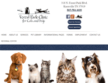 Tablet Screenshot of forestparkclinic.com